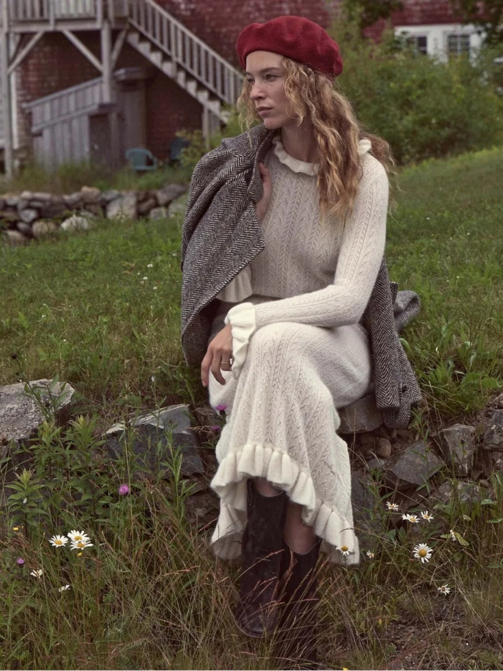 Doen Estella Cream Knit Dress